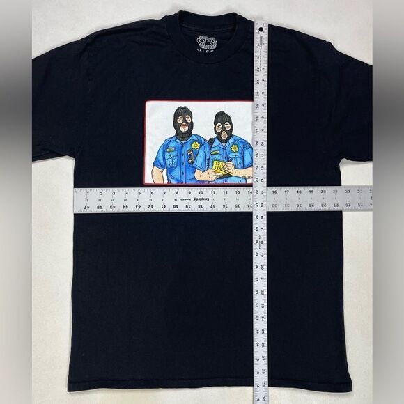 Salem7 Crooked Cops Graphic T-shirt Men Large Black Short Sleeve - Picture 5 of 5